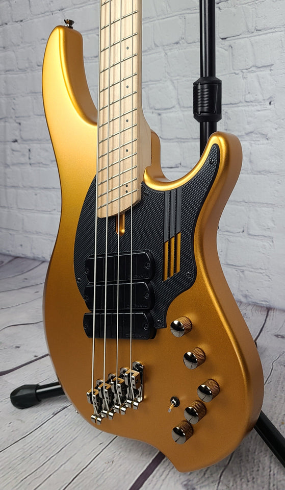 Dingwall NG3 4 String Nolly Bass Guitar Matte Gold Metallic Maple