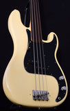 1976 Fender Precision Bass Fretless Olympic White Electric Guitar