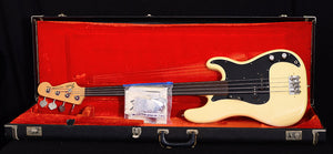1976 Fender Precision Bass Fretless Olympic White Electric Guitar