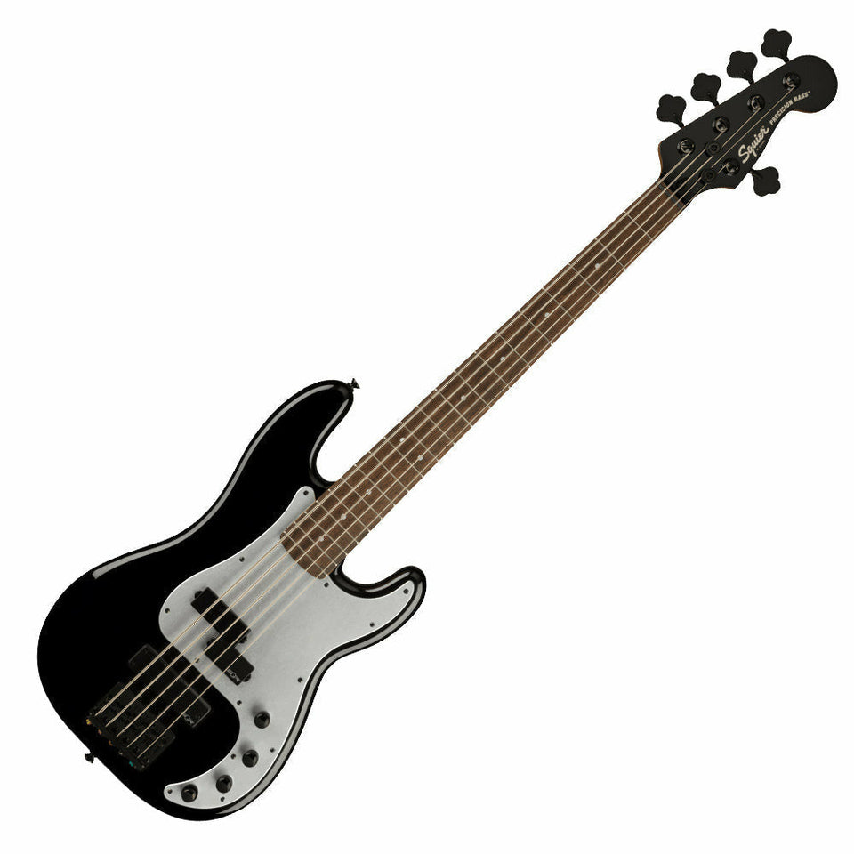 Squier Contemporary Active Precision Bass PH V, Laurel Fingerboard, Silver Anodized Pickguard, Black