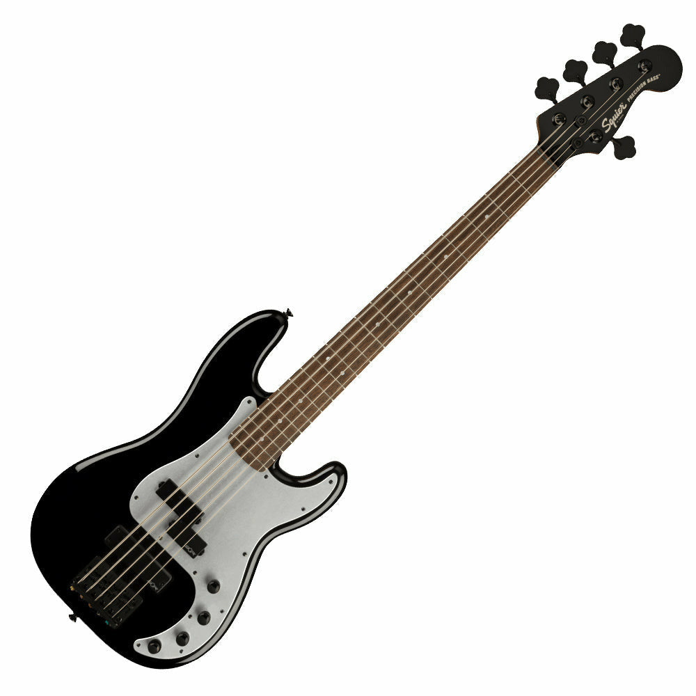 Squier Contemporary Active Precision Bass PH V, Laurel Fingerboard, Silver Anodized Pickguard, Black